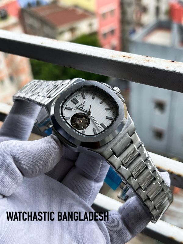 Patek Chain Open Heart White Dial