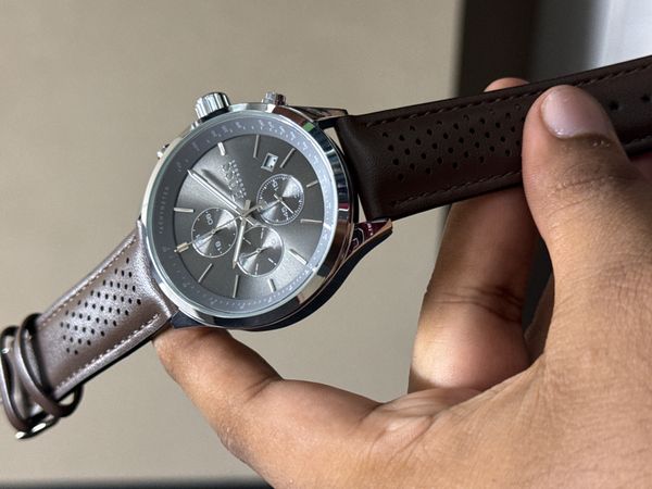 BOSS BROWN BELT GREY DIAL