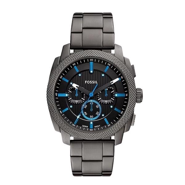FOSSIL FS6098 MACHINE CHRONOGRAPH SMOKE STAINLESS STEEL WATCH