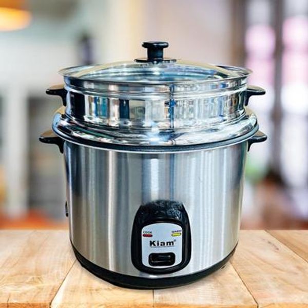 Kiam Rice Cooker 2.8 Ltr - Double pot (SS & Non Stick Pot)- SJBS-8704