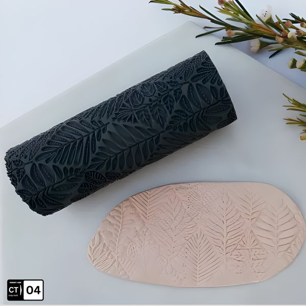 Leaf Texture Roller (Botanical) — Food‑Safe (cookies, fondant, buttercream)