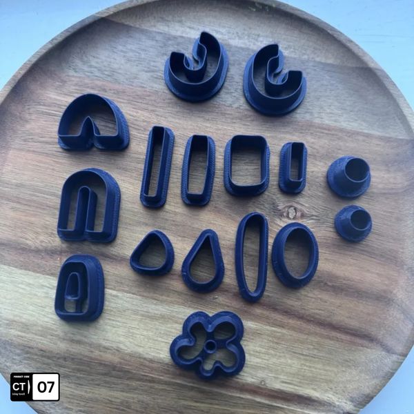 Polymer Clay Earring Cutters Set – 15 Pcs (Multi-Shape)