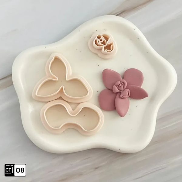 Orchid Polymer Clay Cutter Set – 3 Pcs (40 mm)