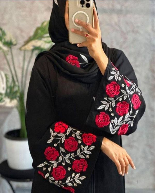 New Most Demanding Rose Embroidery Borka - Image 2