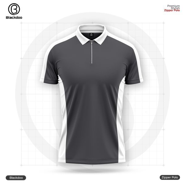 Premium Zipper Polo T-shirt - (ANTHER)