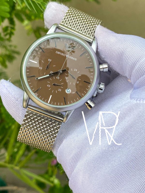 ARMANI MESH CHAIN BROWN DIAL