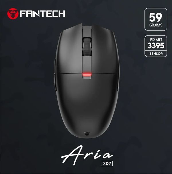 Fantech Aria XD7 Lightweight Wireless Gaming Mouse – Black Color .