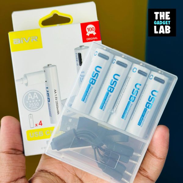 AiVR USB Rechargeable Batteries 4pc – AAA – 900mWh - Image 3