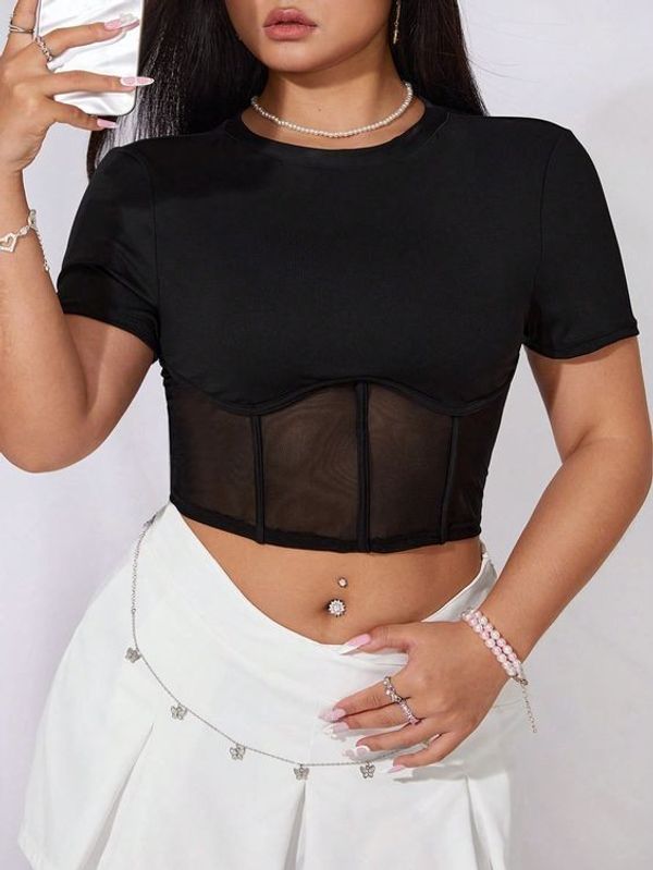 Mesh insert Tees