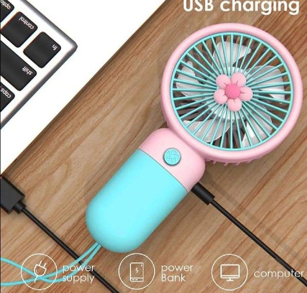 Handheld Portable Desktop Table Usb Rechargeable Sports Pocket Mini Fan with Lanyard-1 pcs