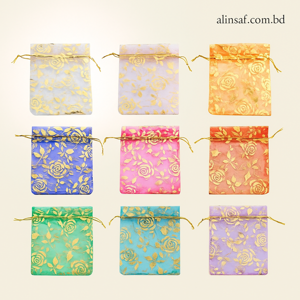 10 COLOR MIXED - POUCH BAG - COSMETICS AND OTHERS GIFT ITEM