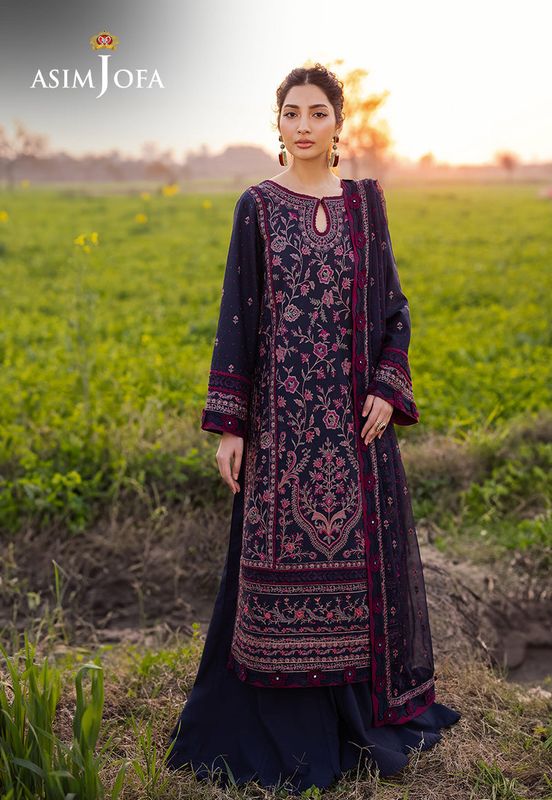Asim Jofa - Embroidered Luxury Lawn 3 Pcs