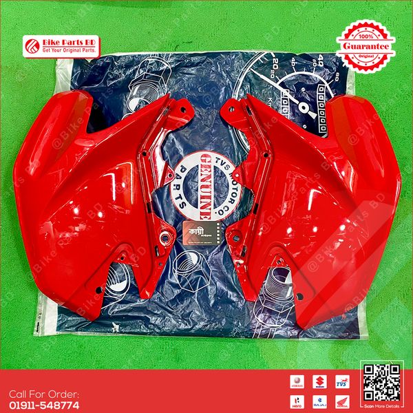 Tanky box (Red colour) for TVS Raider 125CC bike.