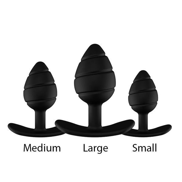 Anal Plug Soft Silicone Butt Plug,Sex Toys for Women Men Gay, Prostate Massager Erotic Adult Games S/M/L