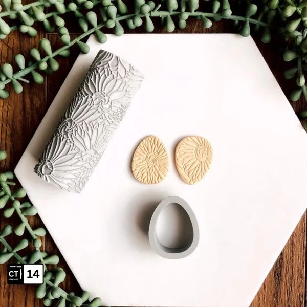 Floral Texture Roller – 30×30×75 mm