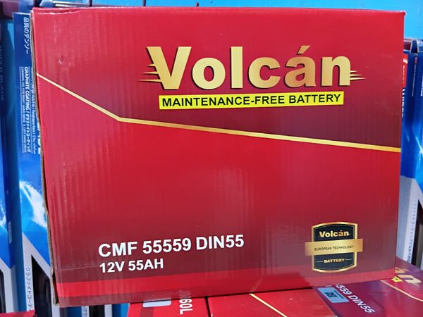 12 v 55 ah din55 volcan battery