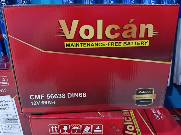 12 v 66 ah din66 volcan battery