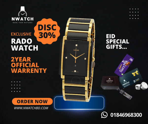 Rado integral watch Golden black