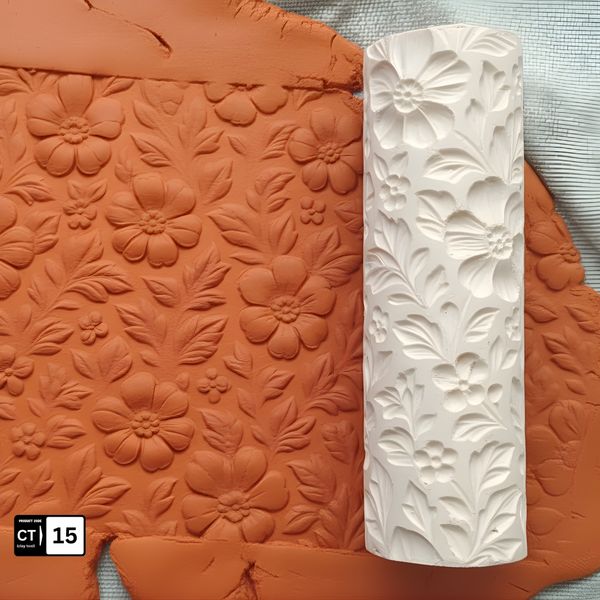 Hedgerow Blossom Texture Roller – 40×40×120 mm