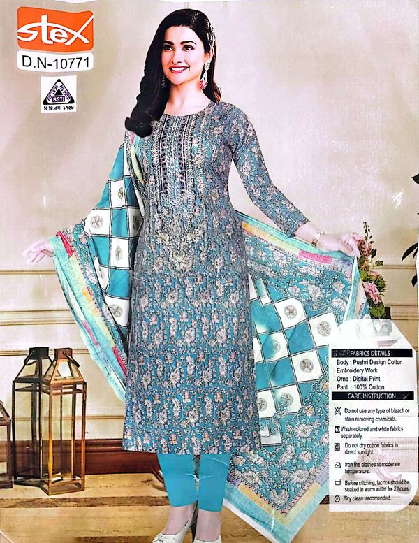 New Exclushive Collection High Qualitiey Cotton Printed Three Piece