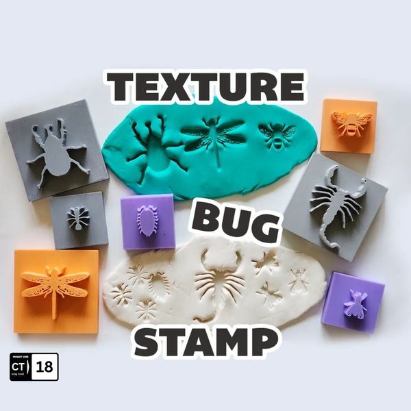 Insect Texture Stamp Set – 7 Pcs (Random Color)