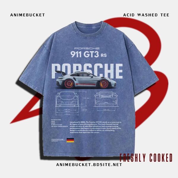 PORSHE-911 BLUE ACID WASHED