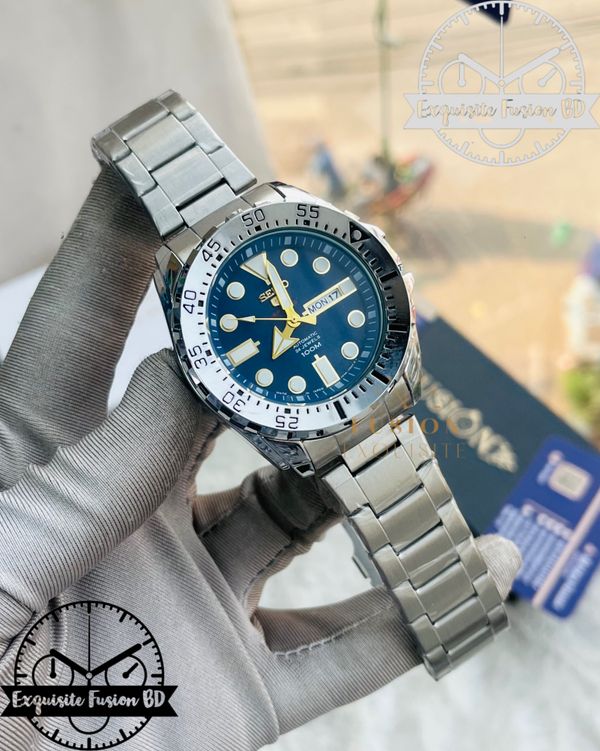 Seiko Blue Dial Quartz Day-Date Watch (AA grade)