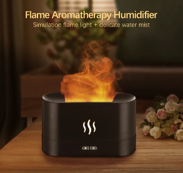 9 Flame Effect Air Humidifier Essential Oil Fragrance Mist Aromatherapy Diffuser With