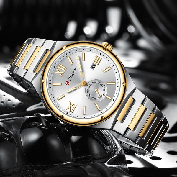 CURREN 8471 New Luxury Luminous Calendar Waterproof Men's Quartz Watches Original Casual Wrist Watch Stainless Steel Clock Reloj