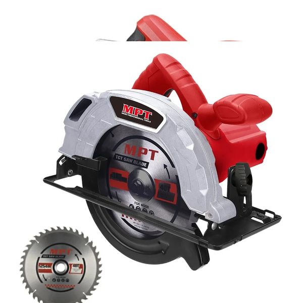 MPT Circular Saw, 185mm (7-1/4"), 1200w, Bore: 20mm, Cutting depth (45˚-90˚): 44mm-65mm, Model: MCS1805 - ECO