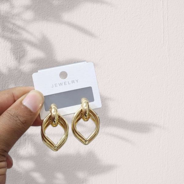 Golden Leaf Shadows Earrings