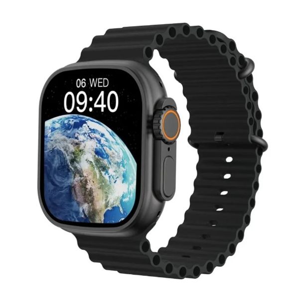 WiWu SW01 Ultra Bluetooth Calling Smart Watch- Black (IP68, Sports Modes, 2.1″ HD IPS)