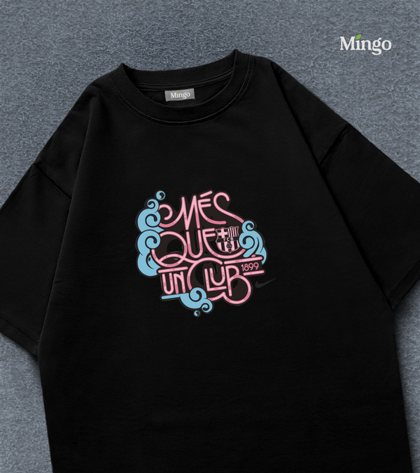 MÉS QUE UN CLUB ( Barcelona)- Black Dropshoulder
