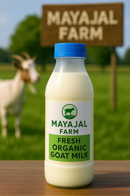 Fresh organic goat milk.