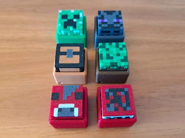 Minecraft Themed Switch Tester Keychain with Switch