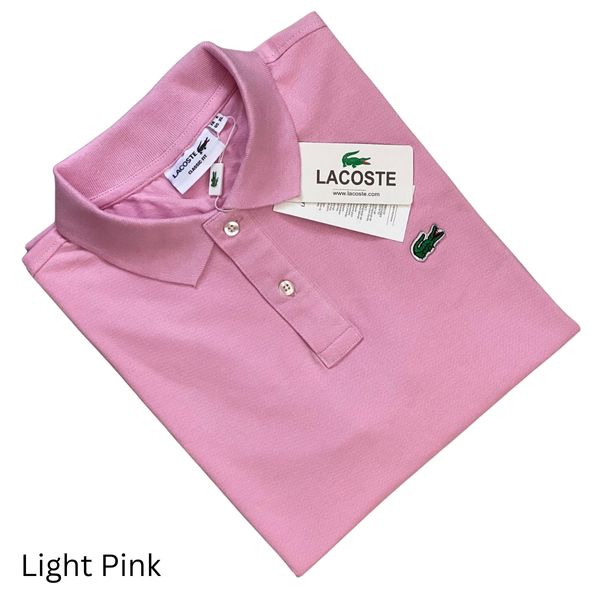 Lacoste Men's Light Pink Polo T-shirt