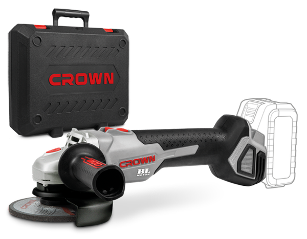 CROWN Cordless Angle Grinder, ( Battery & Charger Included ), 20V, 4.0Ah, 115mm - CT23001-115HX