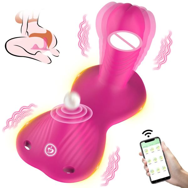 Adult Sex Toys Sit and Ride Clit Anal G Spot Vibrator 9 Vibrating Modes APP Remote Control Adult Toys for Women Men Adult Game