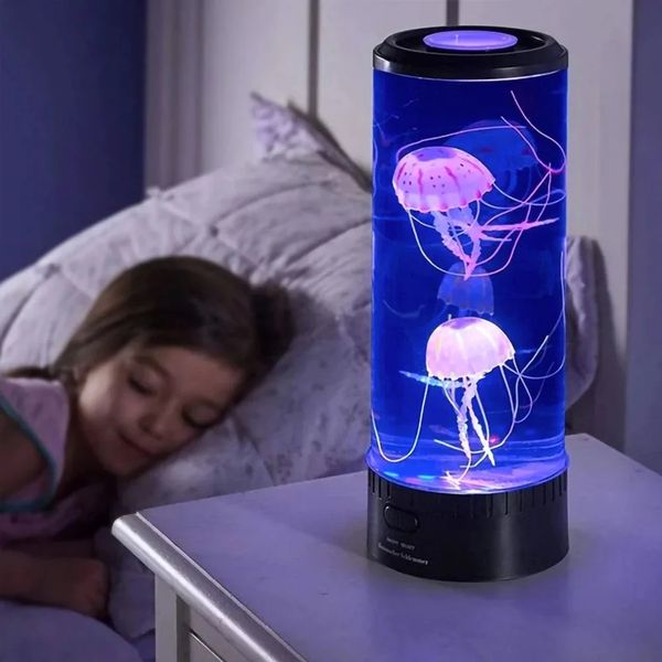 Jellyfish Lamp Aquarium Lampka Nocna 7 Colors Fancy LED USB Table Night Light Children's Gift Lighting for Home Bedroom Decor