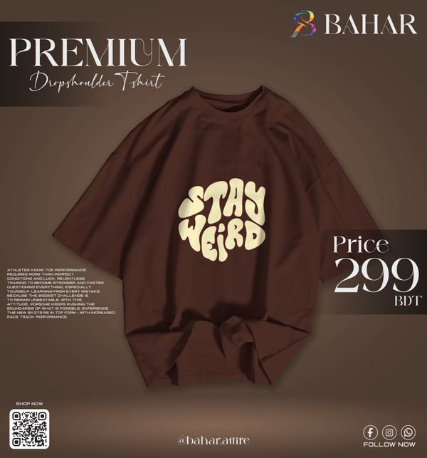 Oversized T-Shirt (Stay Weird Cream)