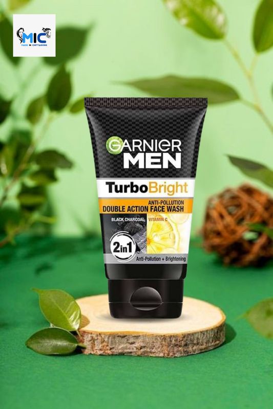 Garnier Men Power White Anti-Pollution Double Action 2in1 Facewash, 100gm