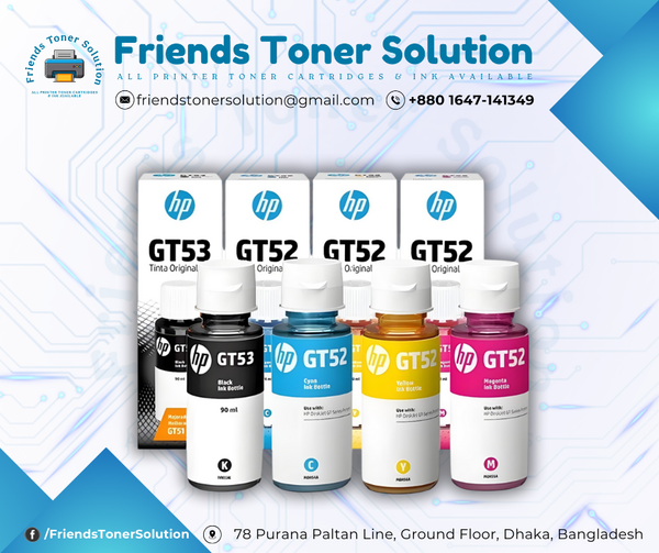 HP GT52/GT53 Ink Bottle (Full Set) Orginal