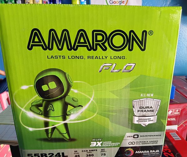12 volt 45 ah 55b24L S amaron battery