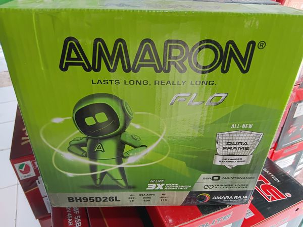 12 volt 65 ah 95d26L amaron battery