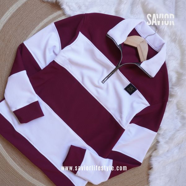 Maroon - Full Sleeve Zipper Sweatshirt