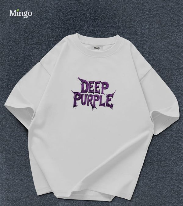 Deep Purple - White Droupshoulder - Image 1