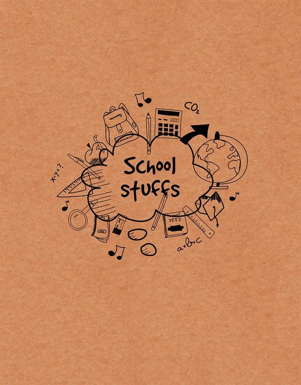 School Stuffs (Brown) - 200 Page Notebook