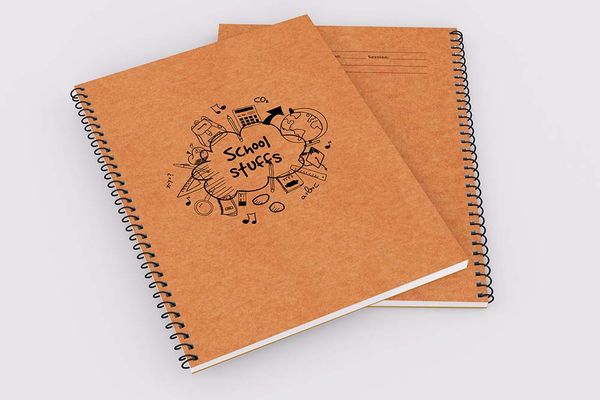 School Stuffs (Brown) - Demy Notebook