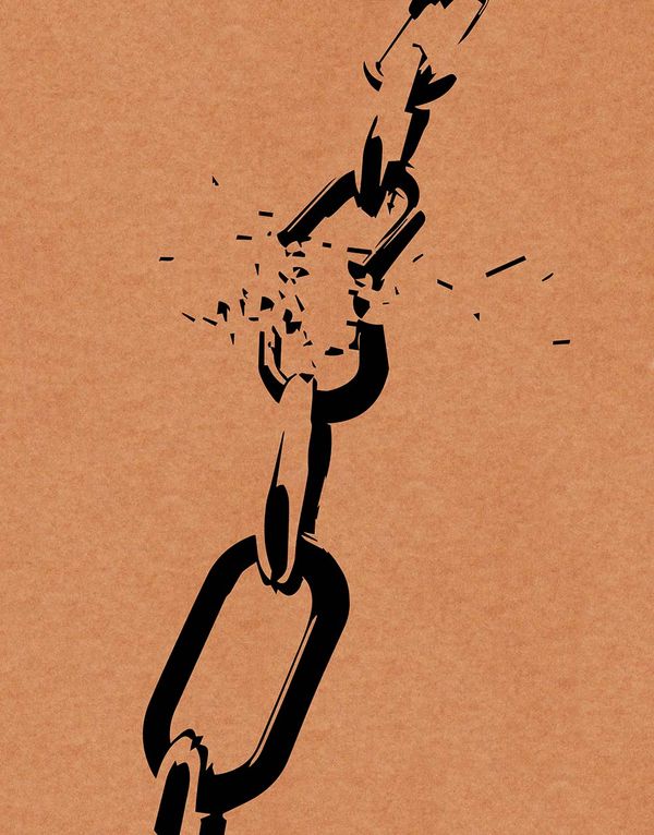 Chain Breaker (Brown) - 200 Page Notebook