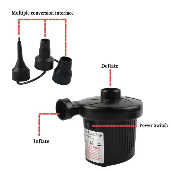 Electric Air Pumper for Inflatable Furniture – Black